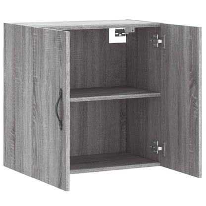 Wandkast 60X31X60 Cm Bewerkt Hout Eikenkleurig Grijs sonoma
