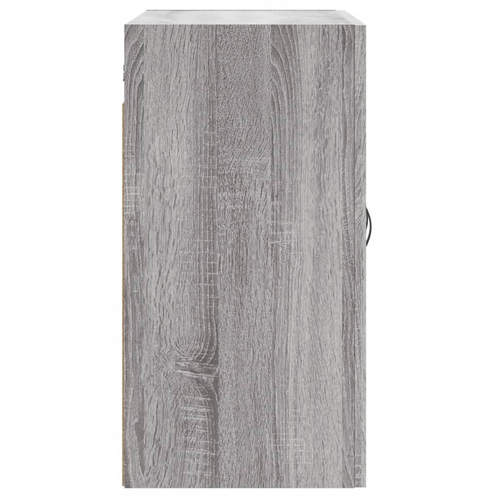 Wandkast 60X31X60 Cm Bewerkt Hout Eikenkleurig Grijs sonoma