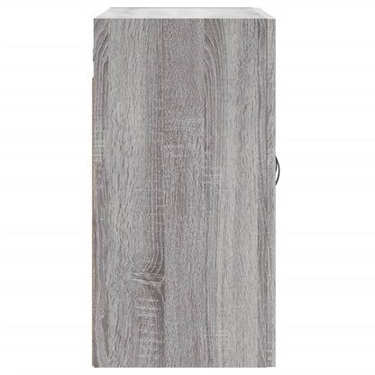 Wandkast 60X31X60 Cm Bewerkt Hout Eikenkleurig Grijs sonoma