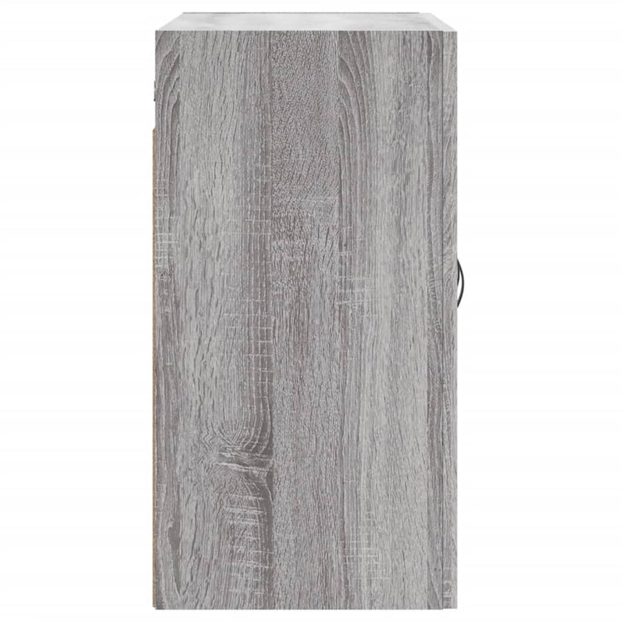 Wandkast 60X31X60 Cm Bewerkt Hout Eikenkleurig Grijs sonoma