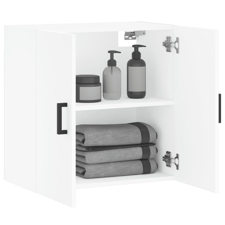 Wandkast 60X31X60 Cm Bewerkt Hout Wit