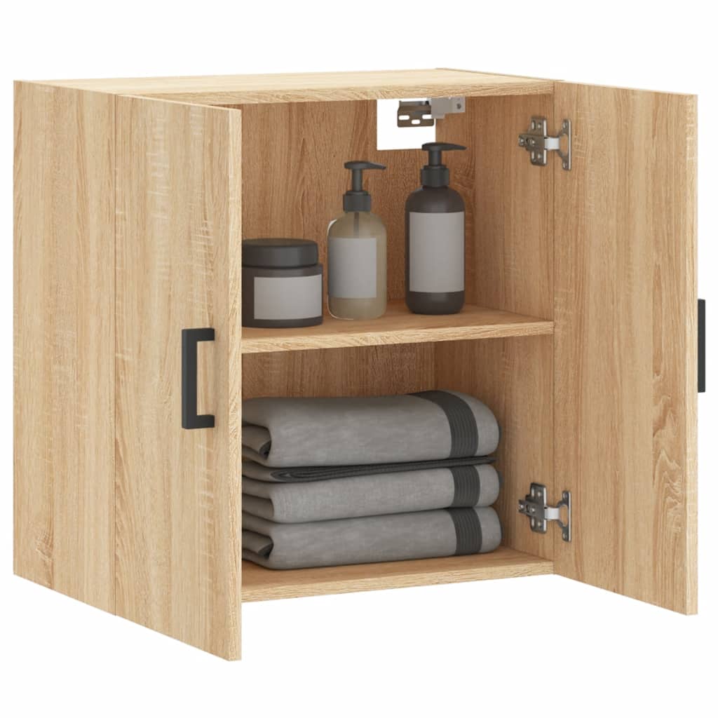 Wandkast 60X31X60 Cm Bewerkt Hout Sonoma Eikenkleurig
