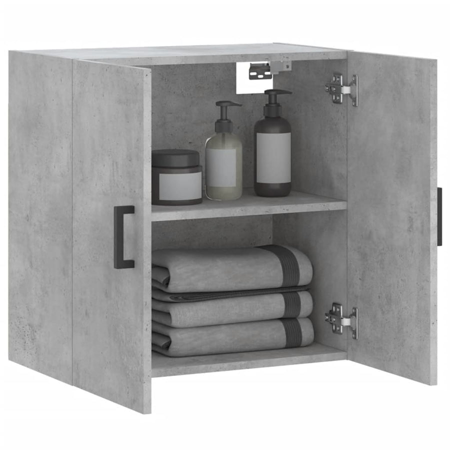 Wandkast 60X31X60 Cm Bewerkt Hout Betongrijs
