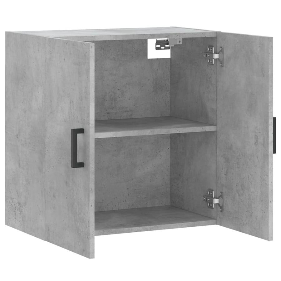 Wandkast 60X31X60 Cm Bewerkt Hout Betongrijs
