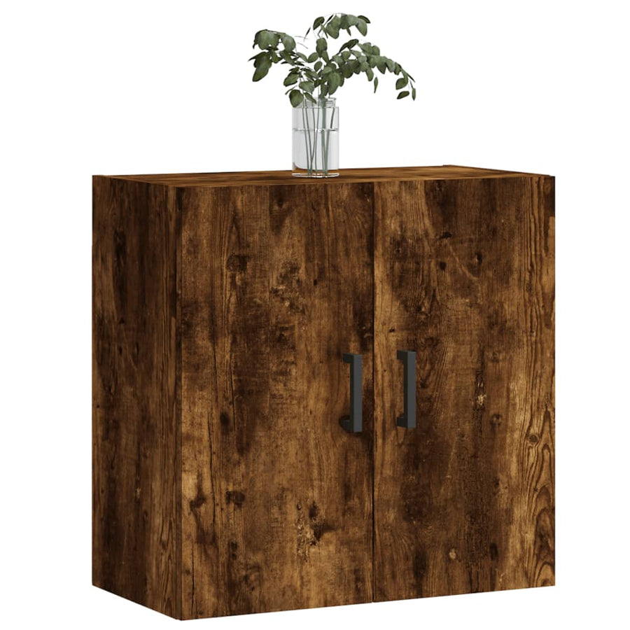 Wandkast 60X31X60 Cm Bewerkt Hout Gerookt Eikenkleurig
