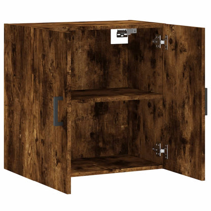 Wandkast 60X31X60 Cm Bewerkt Hout Gerookt Eikenkleurig