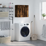 Wandkast 60x31x60 cm bewerkt hout gerookt eiken