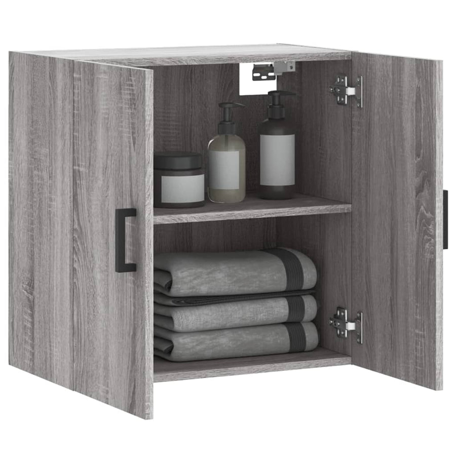 Wandkast 60X31X60 Cm Bewerkt Hout Grijs Sonoma Eikenkleurig