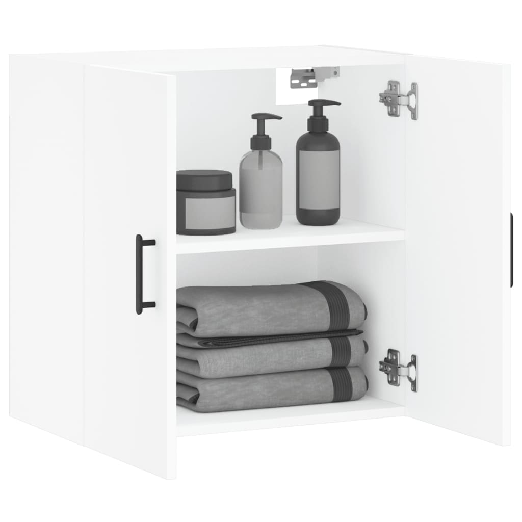 Wandkast 60X31X60 Cm Bewerkt Hout Wit