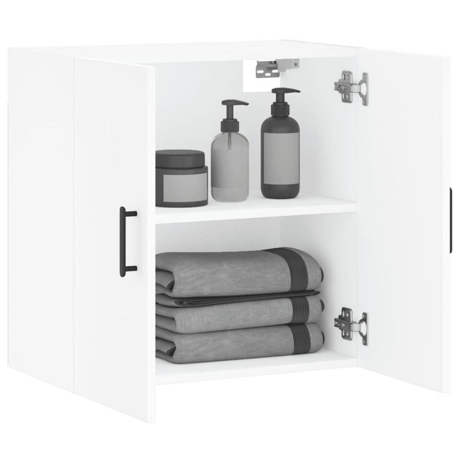 Wandkast 60X31X60 Cm Bewerkt Hout Wit