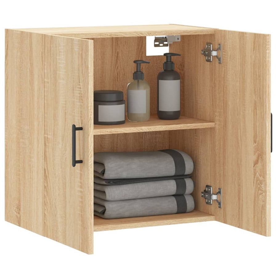 Wandkast 60X31X60 Cm Bewerkt Hout Sonoma Eikenkleurig