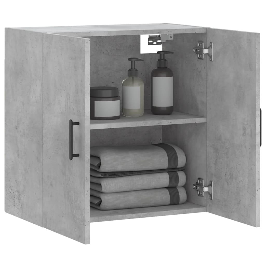 Wandkast 60X31X60 Cm Bewerkt Hout Betongrijs
