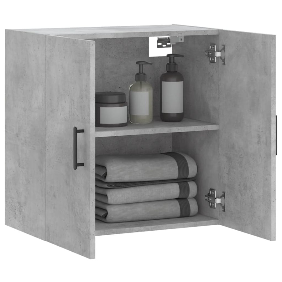 Wandkast 60X31X60 Cm Bewerkt Hout Betongrijs