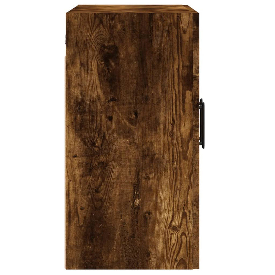 Wandkast 60X31X60 Cm Bewerkt Hout Gerookt Eikenkleurig