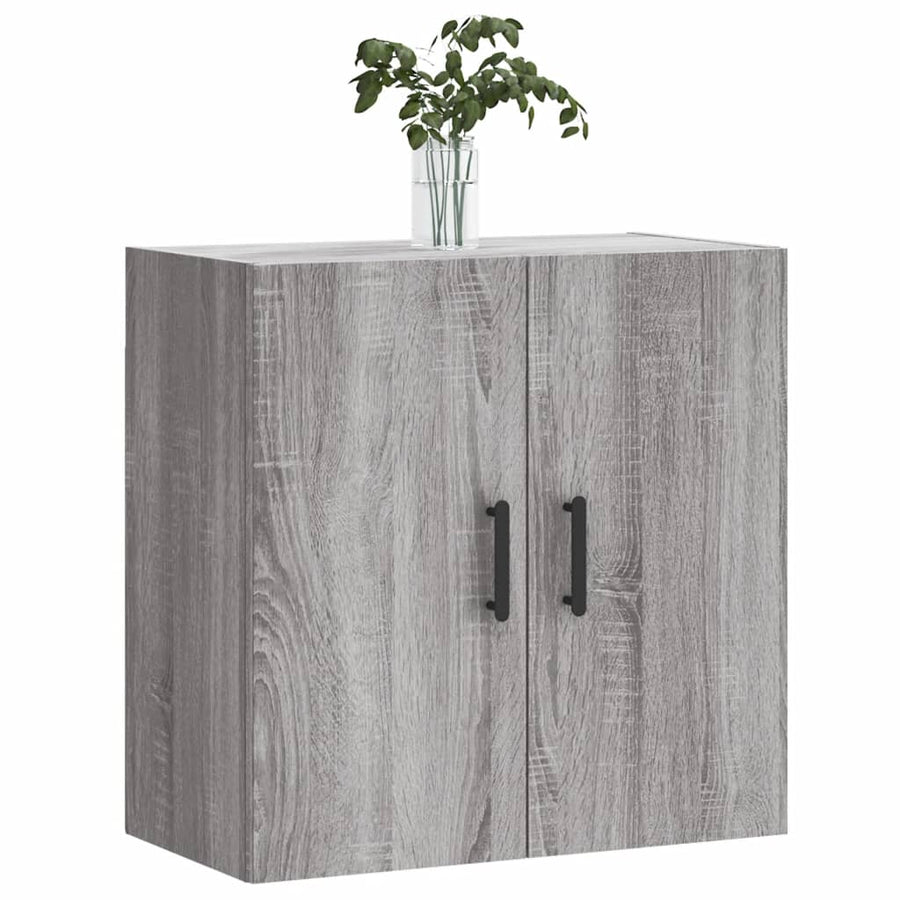 Wandkast 60X31X60 Cm Bewerkt Hout Grijs Sonoma Eikenkleurig