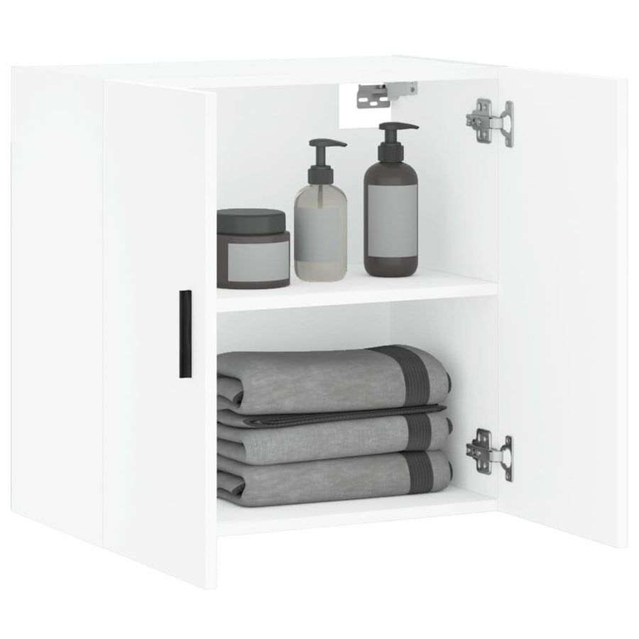 Wandkast 60X31X60 Cm Bewerkt Hout Wit