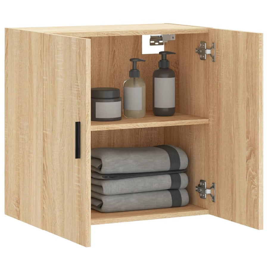 Wandkast 60X31X60 Cm Bewerkt Hout Sonoma Eikenkleurig