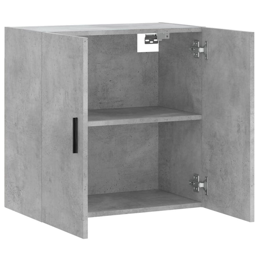 Wandkast 60X31X60 Cm Bewerkt Hout Betongrijs