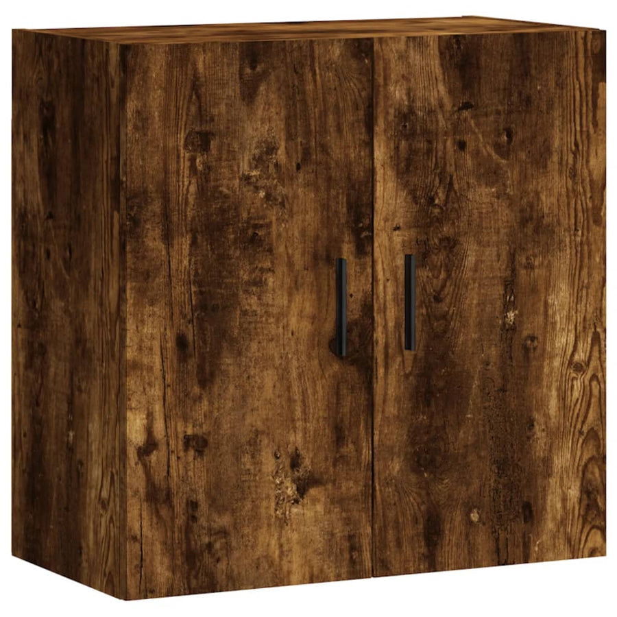 Wandkast 60X31X60 Cm Bewerkt Hout Gerookt Eikenkleurig