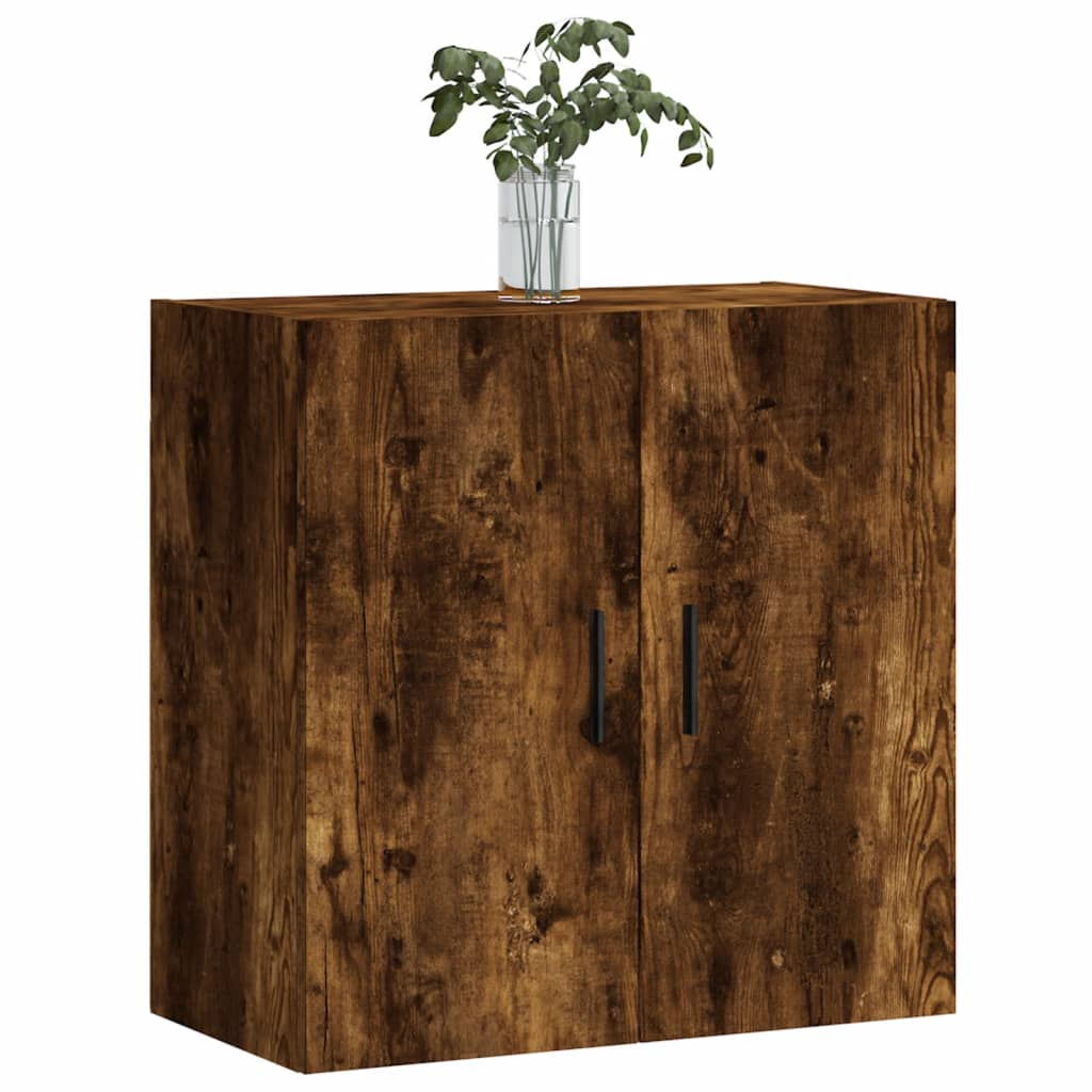 Wandkast 60X31X60 Cm Bewerkt Hout Gerookt Eikenkleurig