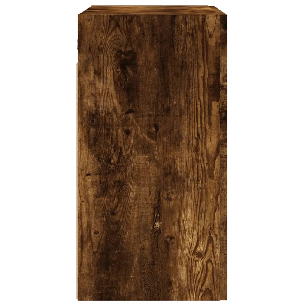 Wandkast 60X31X60 Cm Bewerkt Hout Gerookt Eikenkleurig