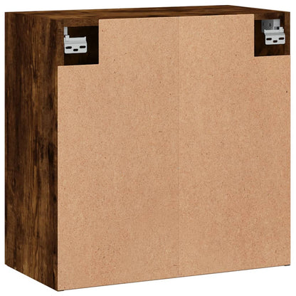 Wandkast 60X31X60 Cm Bewerkt Hout Gerookt Eikenkleurig