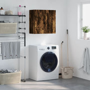 Wandkast 60x31x60 cm bewerkt hout gerookt eiken