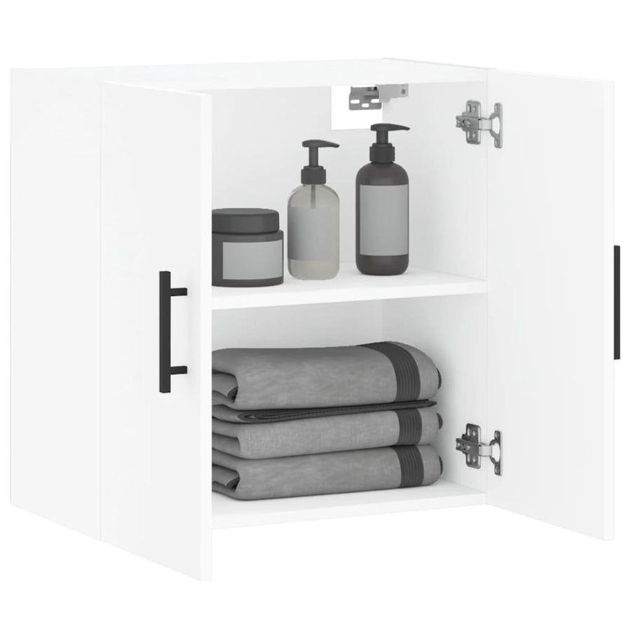 Wandkast 60X31X60 Cm Bewerkt Hout Wit