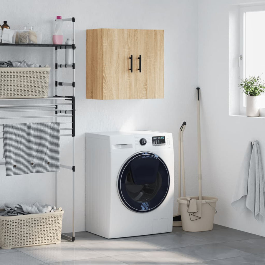 Wandkast 60X31X60 Cm Bewerkt Hout Kleurig Sonoma eiken