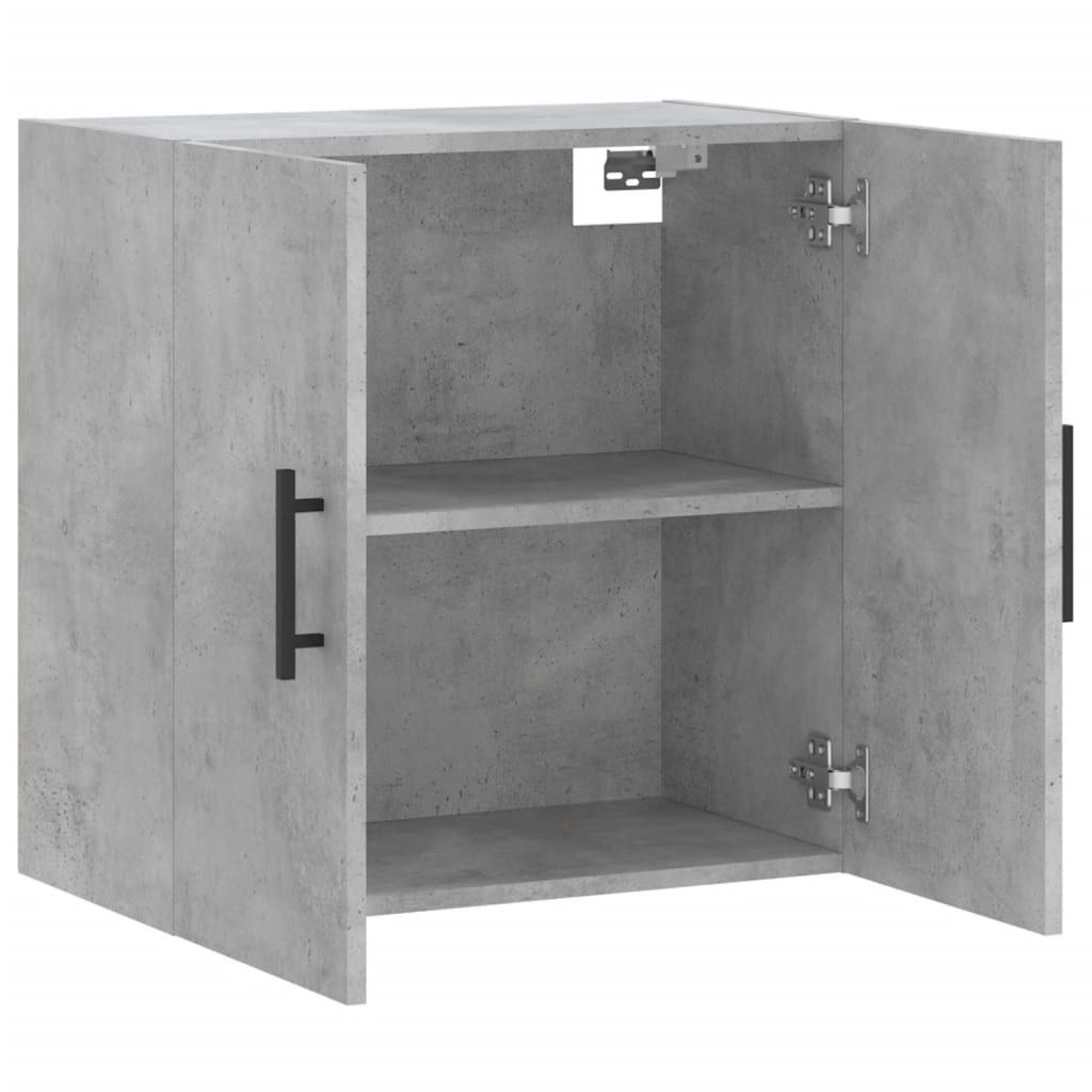 Wandkast 60X31X60 Cm Bewerkt Hout Betongrijs