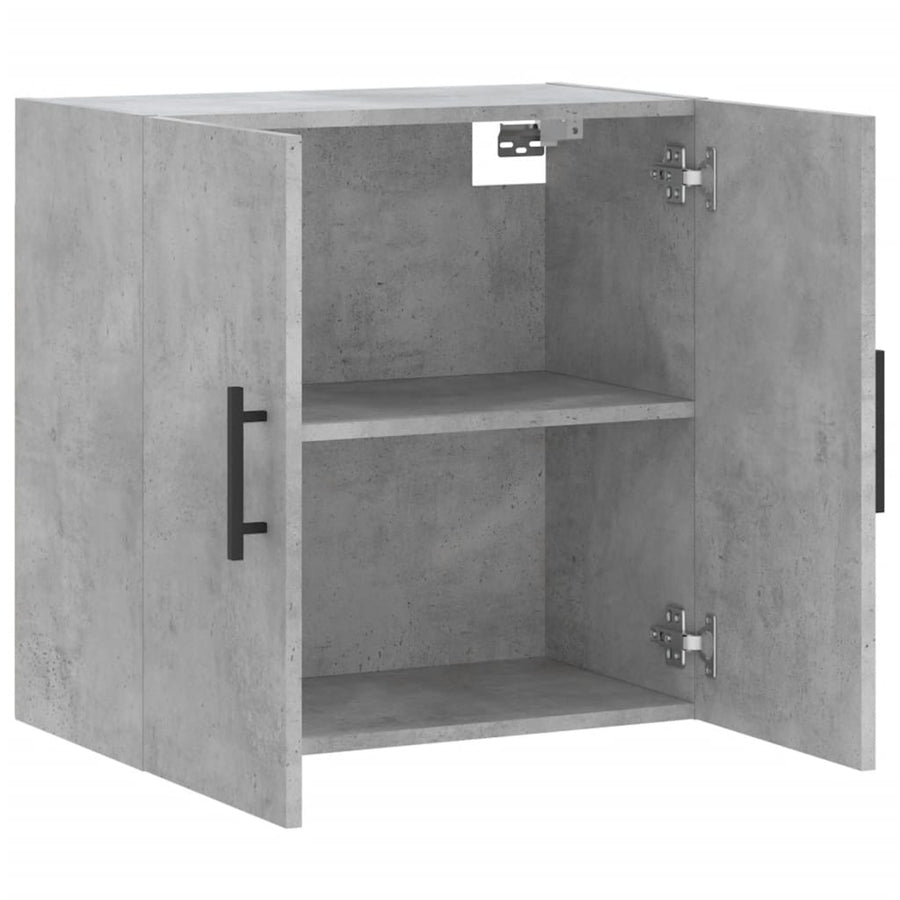 Wandkast 60X31X60 Cm Bewerkt Hout Betongrijs