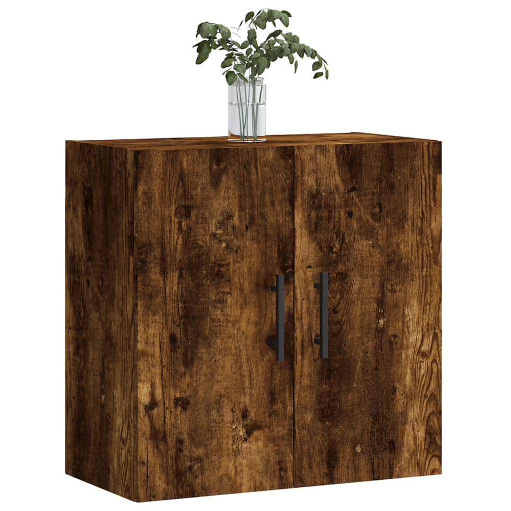 Wandkast 60x31x60 cm bewerkt hout gerookt eikenkleurig