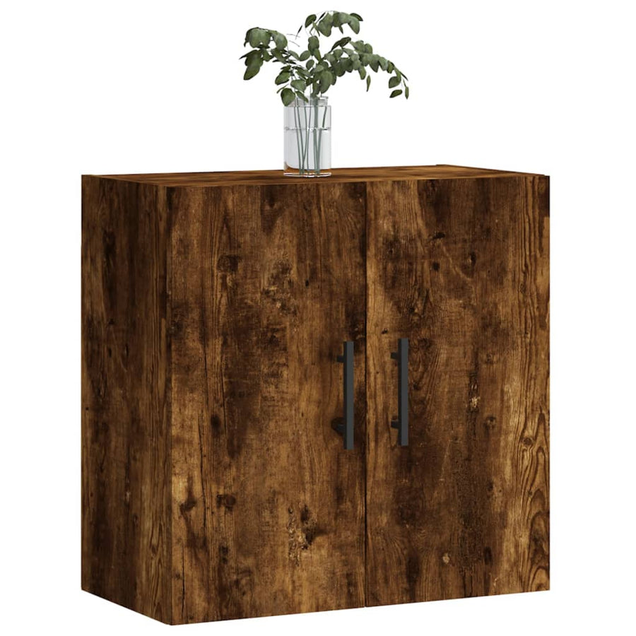 Wandkast 60x31x60 cm bewerkt hout gerookt eikenkleurig