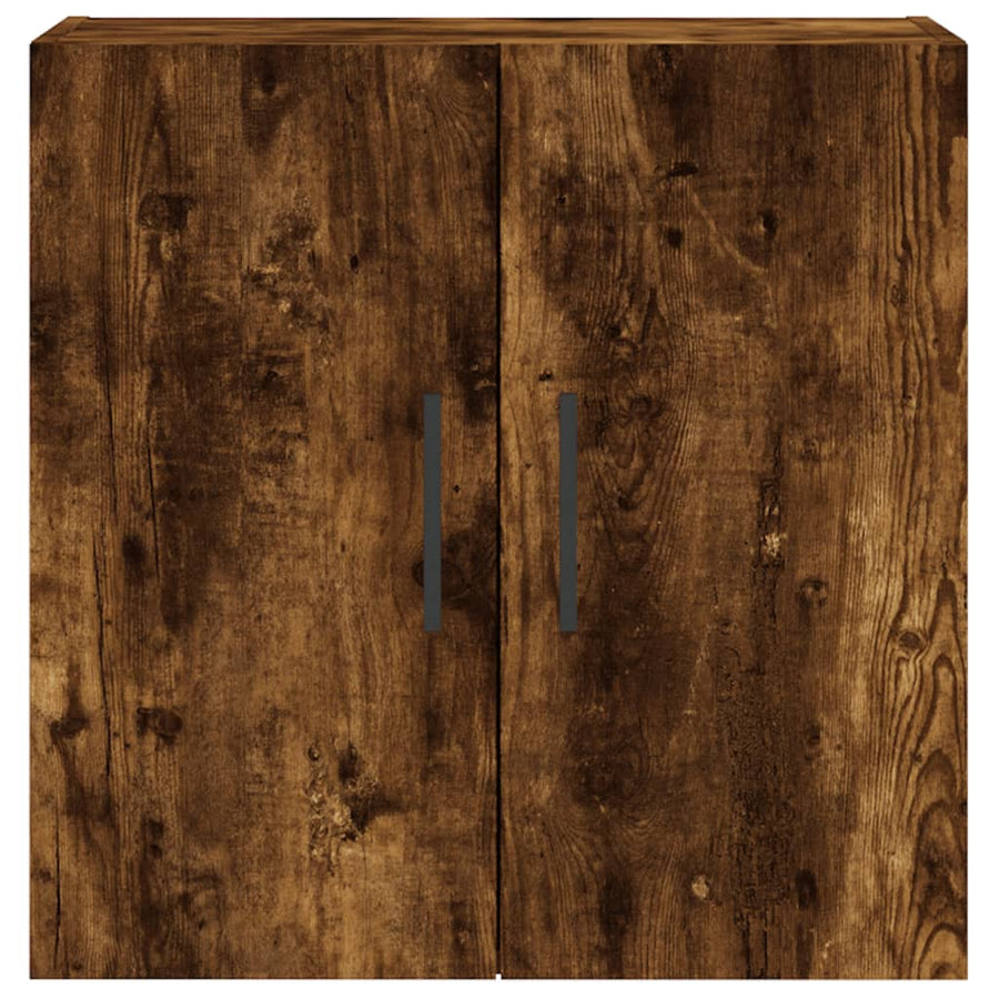 Wandkast 60x31x60 cm bewerkt hout gerookt eikenkleurig