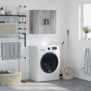 Wandkast 60x31x60 cm bewerkt hout grijs