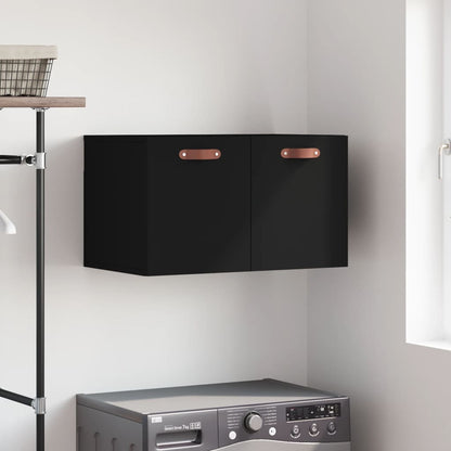 Wandkast 60X36,5X35 Cm Bewerkt Hout Zwart