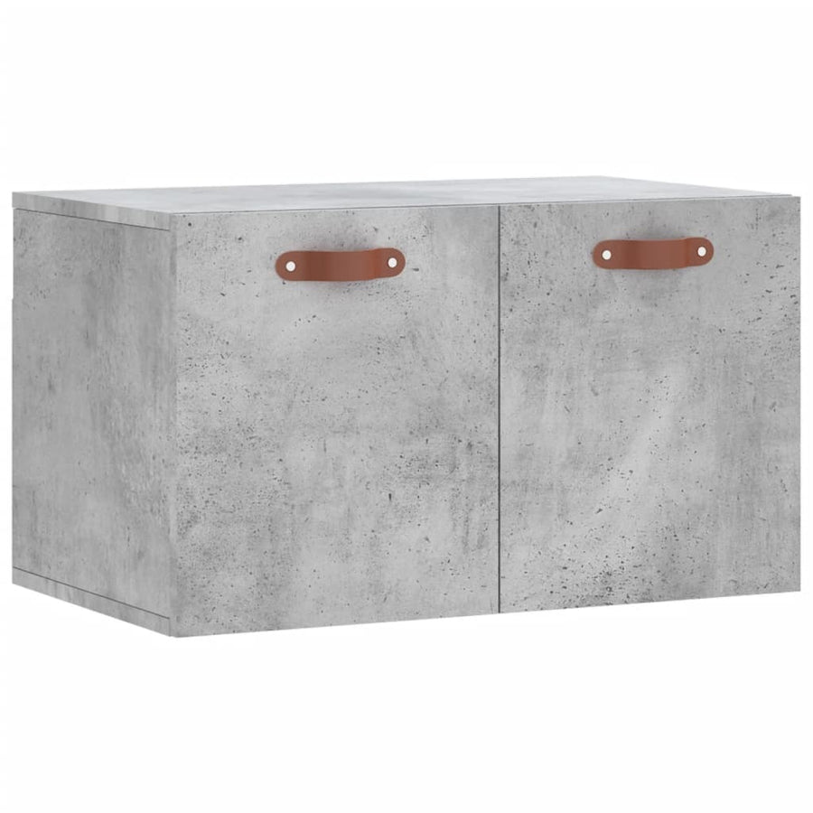 Wandkast 60X36,5X35 Cm Bewerkt Hout Betongrijs