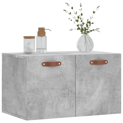 Wandkast 60X36,5X35 Cm Bewerkt Hout Betongrijs