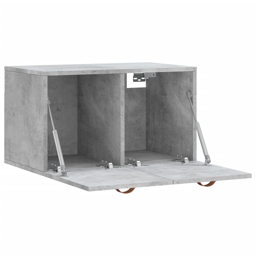Wandkast 60X36,5X35 Cm Bewerkt Hout Betongrijs