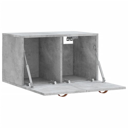 Wandkast 60X36,5X35 Cm Bewerkt Hout Betongrijs