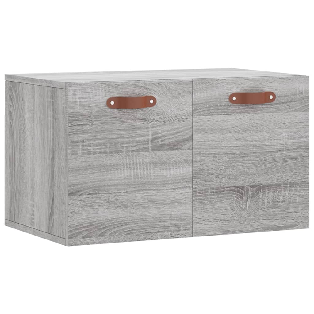 Wandkast 60X36,5X35 Cm Bewerkt Hout Grijs Sonoma Eikenkleurig