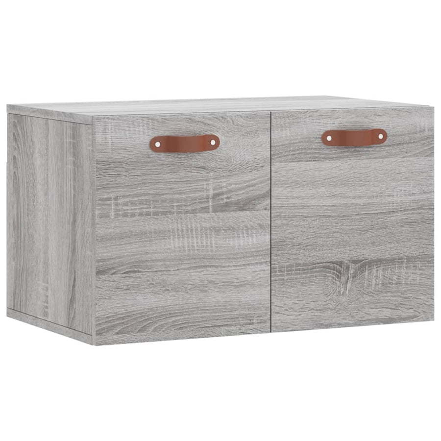 Wandkast 60X36,5X35 Cm Bewerkt Hout Grijs Sonoma Eikenkleurig