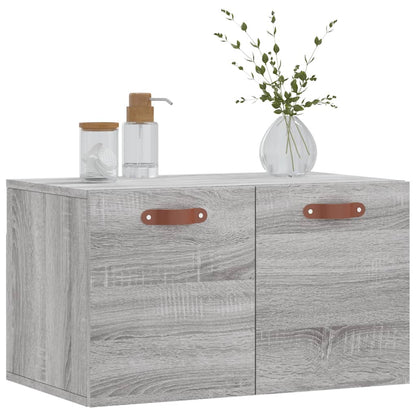 Wandkast 60X36,5X35 Cm Bewerkt Hout Grijs Sonoma Eikenkleurig