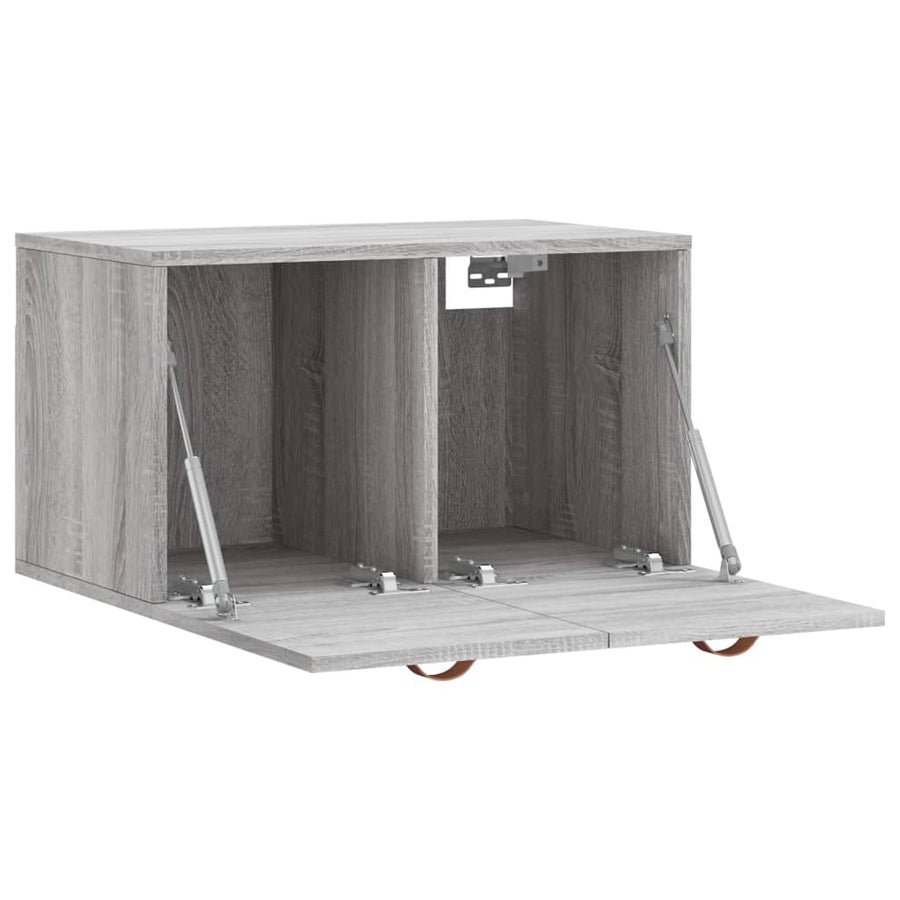 Wandkast 60X36,5X35 Cm Bewerkt Hout Grijs Sonoma Eikenkleurig