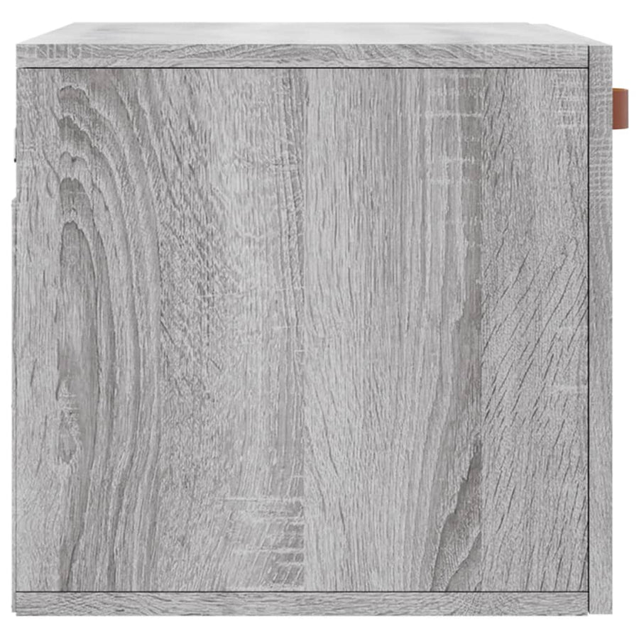 Wandkast 60X36,5X35 Cm Bewerkt Hout Grijs Sonoma Eikenkleurig