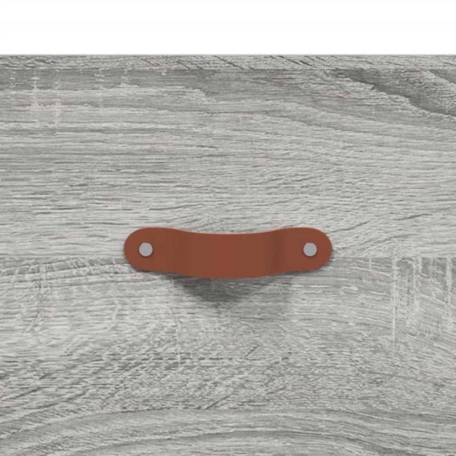 Wandkast 60X36,5X35 Cm Bewerkt Hout Grijs Sonoma Eikenkleurig
