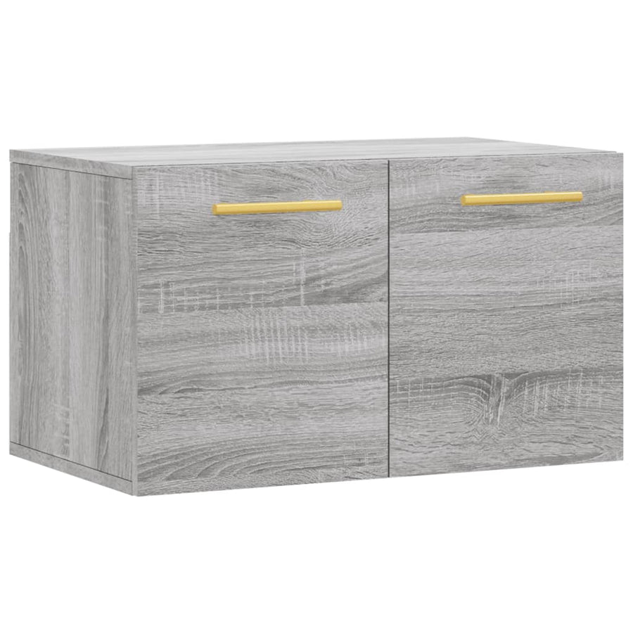 Wandkast 60X36,5X35 Cm Bewerkt Hout Grijs Sonoma Eikenkleurig