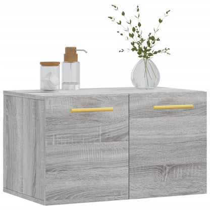 Wandkast 60X36,5X35 Cm Bewerkt Hout Grijs Sonoma Eikenkleurig