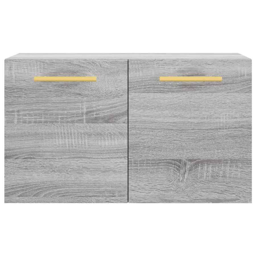 Wandkast 60X36,5X35 Cm Bewerkt Hout Grijs Sonoma Eikenkleurig
