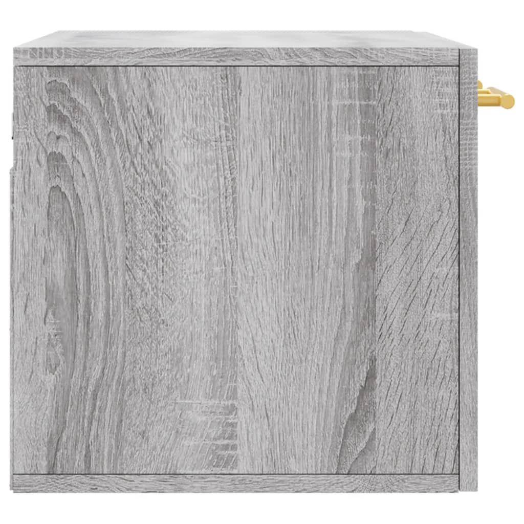 Wandkast 60X36,5X35 Cm Bewerkt Hout Grijs Sonoma Eikenkleurig